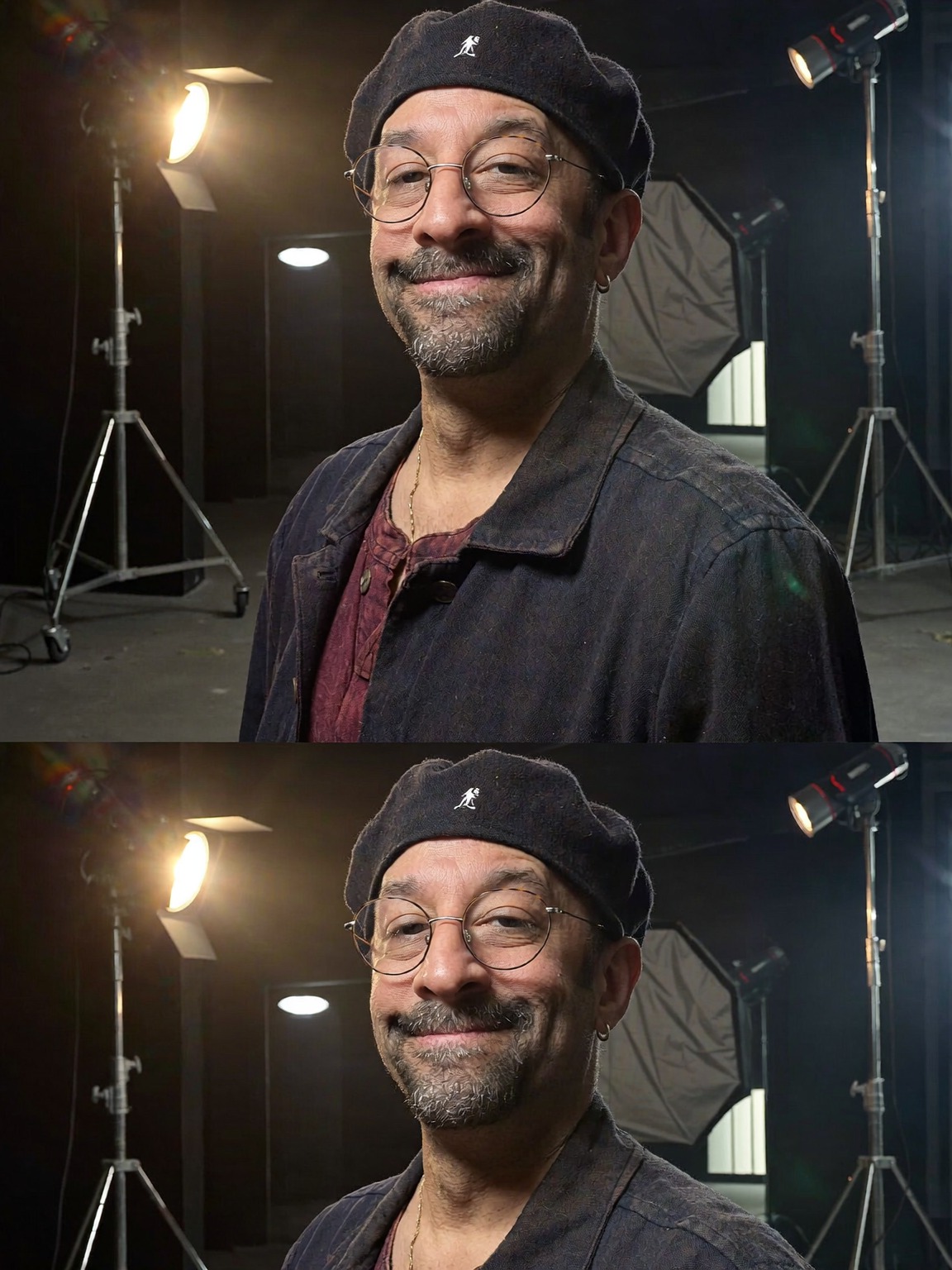 AI professional portrait — candid walking