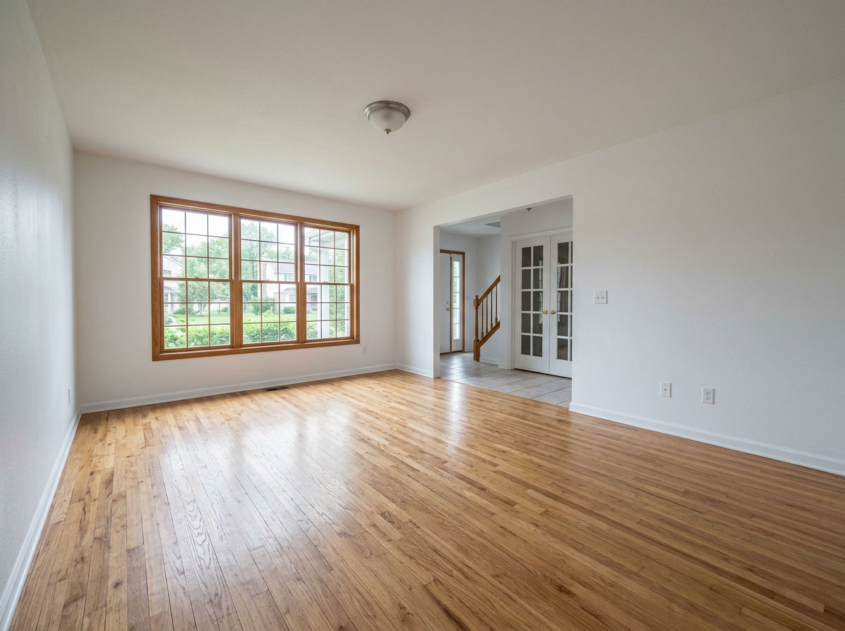 Before virtual staging — empty room