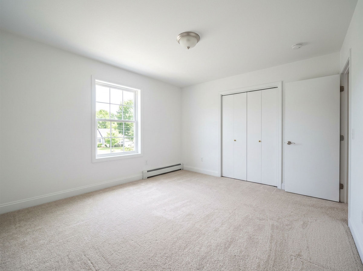 Before interior visualization — empty bedroom