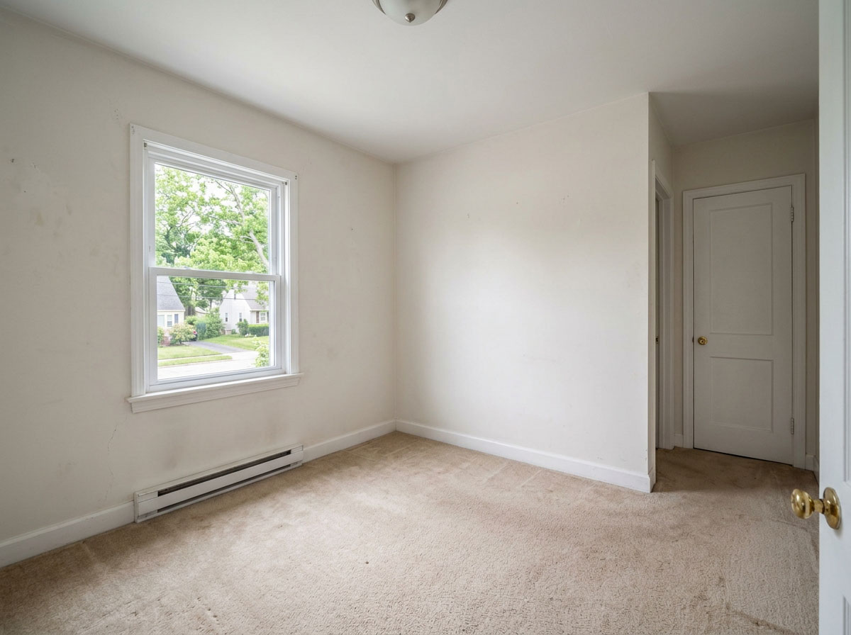 Before interior visualization — empty secondary room